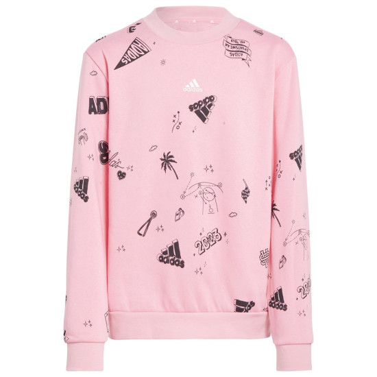 Adidas Παιδικό φούτερ Brand Love All Over Print